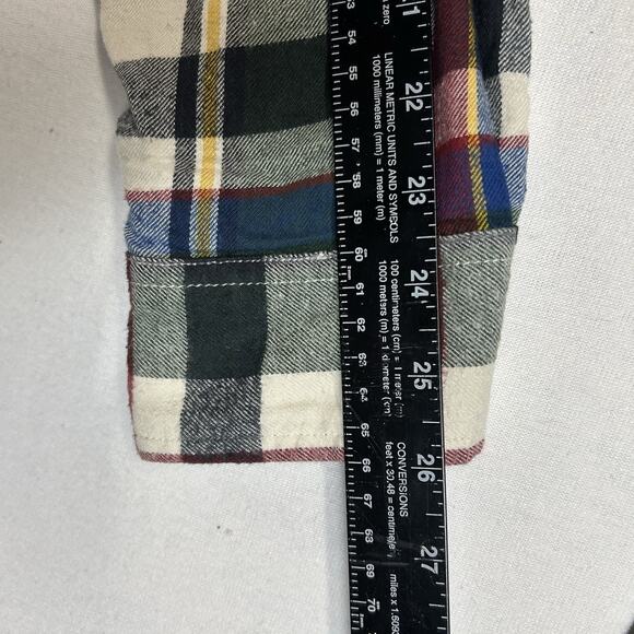 American Eagle Long Sleeve Button Up Flannel Shirt Mens XL Classic Fit Plaid Top - Picture 10 of 11